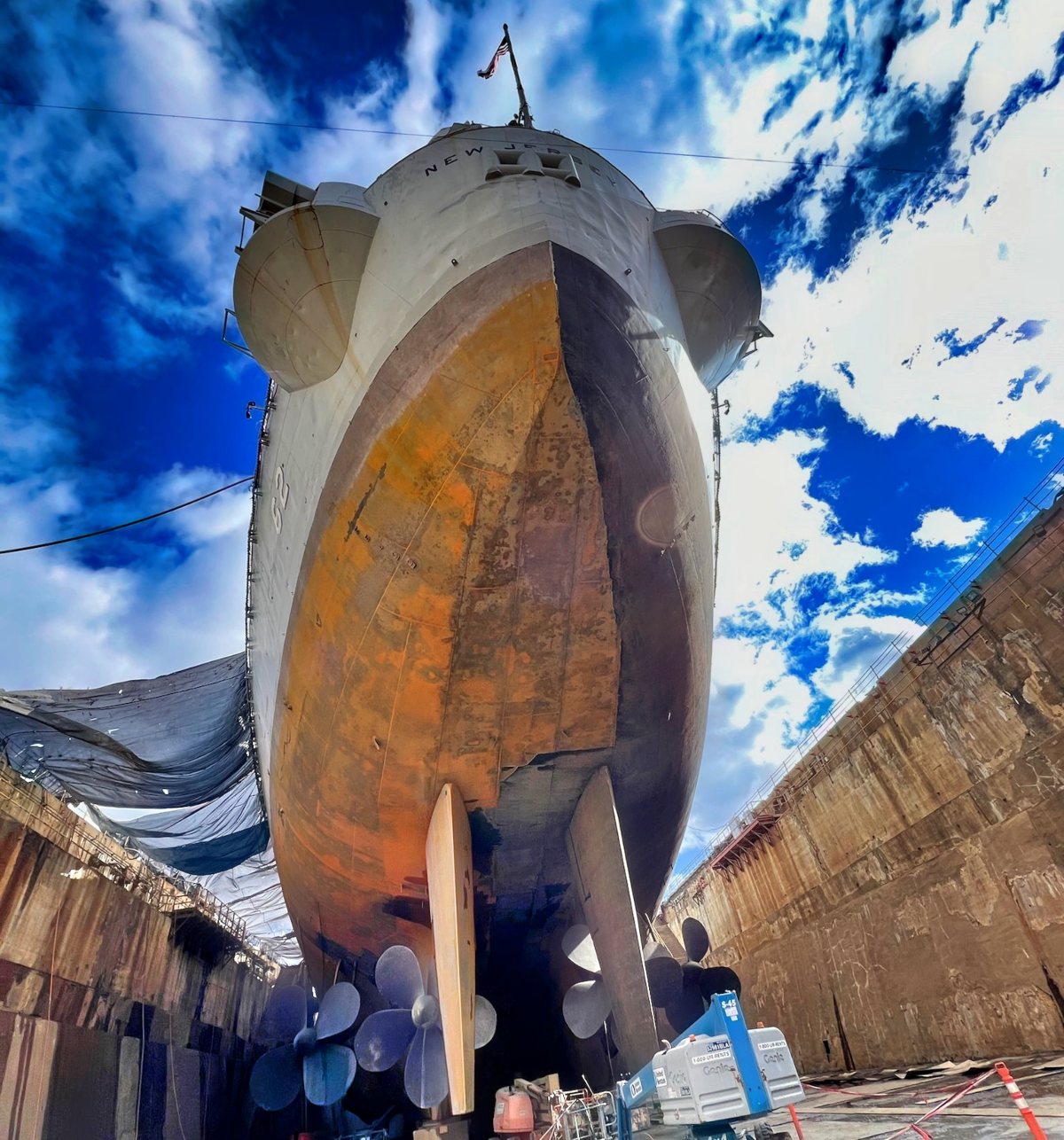 Under the USS New Jersey Iowa-Class