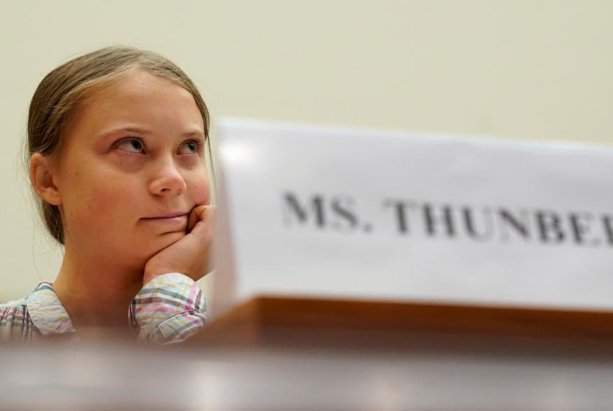 Sixteen year-old Swedish climate activist Greta Thunberg testifies at a House Foreign Affairs subcommittee and House Select Climate Crisis Committee joint hearing on "Voices Leading the Next Generation on the Global Climate Crisis"