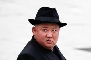 North Korean leader Kim Jong Un looks on after attending a wreath laying ceremony at a navy memorial in Vladivostok, Russia April 26, 2019. REUTERS/Shamil Zhumatov