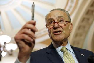 Senate Minority Leader Chuck Schumer (D-NY) speaks after the Democratic weekly policy lunch on Capitol Hill in Washington, U.S., June 19, 2018. REUTERS/Joshua Roberts