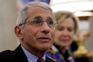 National Institute of Allergy and Infectious Diseases Director Dr. Anthony Fauci speaks during a coronavirus response meeting in the Oval Office at the White House in Washington, U.S., April 29, 2020. REUTERS/Carlos Barria