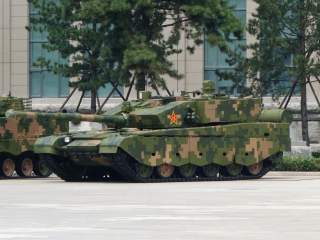 Type 99A tank at Theme Exhibition of the 90th Anniversary of Chinese People's Liberation Army.