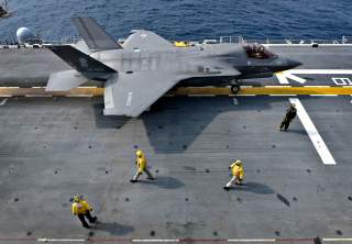 By Official U.S. Navy Page from United States of AmericaMC1 Daniel Barker/U.S. Navy - An F-35B Lightning II aircraft is secured aboard USS Wasp (LHD 1)., Public Domain, https://commons.wikimedia.org/w/index.php?curid=77578221