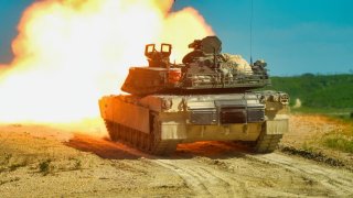 M1 Abrams Tank Firing U.S. Army