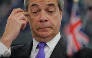 Brexit campaigner and Member of the European Parliament Nigel Farage attends a debate on the guidelines on the framework of future EU-UK relations at the European Parliament in Strasbourg, France, March 13, 2018. REUTERS/Vincent Kessler