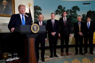 U.S. President Donald Trump delivers remarks before signing a memorandum on intellectual property tariffs on high-tech goods from China, at the White House in Washington, U.S. March 22, 2018. REUTERS/Jonathan Ernst