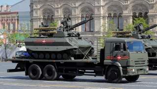 A Russian Uran-9 unmanned armoured reconnaissance and infantry support vehicle is seen during the Victory Day parade, marking the 73rd anniversary of the victory over Nazi Germany in World War Two, at Red Square in Moscow, Russia May 9, 2018. REUTERS/Maxi