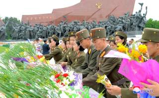 North Korea commemorates the 24th anniversary of the state founder Kim Il Sung's death in this undated photo released by North Korea's Korean Central News Agency (KCNA) July 8, 2018. KCNA/via REUTERS