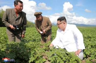 North Korea leader Kim Jong Un inspects Chunghung farm in Samjiyon County in this undated photo released by North Korea's Korean Central News Agency (KCNA) on July 10, 2018. KCNA/via REUTERS