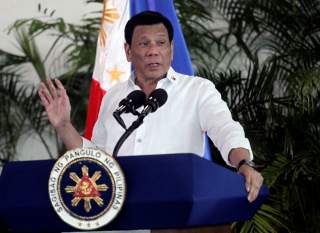 President Rodrigo Duterte speaks after his arrival, from a visit in Israel and Jordan at Davao International airport in Davao City in southern Philippines, September 8, 2018. REUTERS/Lean Daval Jr.