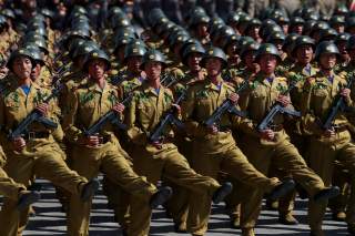 Soldiers march during a military parade marking the 70th anniversary of North Korea's foundation in Pyongyang, North Korea, September 9, 2018. REUTERS/Danish Siddiqui