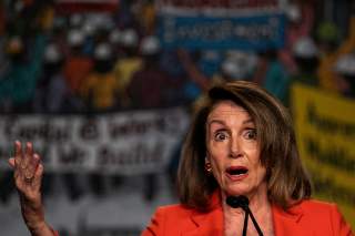 House Speaker Nancy Pelosi (D-CA) addresses the North America's Building Trades Unions (NABTU) 2019 legislative conference in Washington, U.S., April 9, 2019. REUTERS/Jeenah Moon