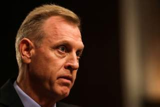 cting Defense Secretary Patrick Shanahan speaks at a Senate Armed Services hearing on the proposal to establish a U.S. Space Force, in Washington, U.S., April 11, 2019. REUTERS/Jeenah Moon