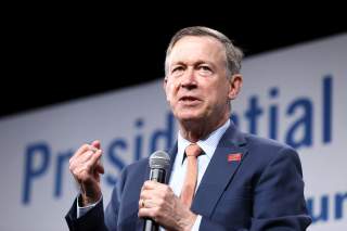 2020 Democratic U.S. presidential candidate former Colorado Governor John Hickenlooper speaks during the Presidential Gun Sense Forum in Des Moines, Iowa, U.S., August 10, 2019. REUTERS/Scott Morgan