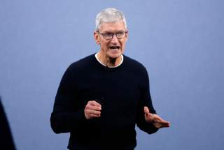 CEO Tim Cook speaks at an Apple event at their headquarters in Cupertino, California, U.S. September 10, 2019. REUTERS/Stephen Lam