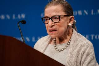 U.S. Supreme Court Justice Ruth Bader Ginsburg delivers remarks during a discussion hosted by the Georgetown University Law Center in Washington, D.C., U.S., September 12, 2019. REUTERS/Sarah Silbiger.