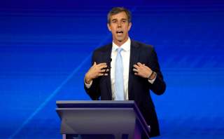 Former Rep. Beto O'Rourke speaks during the 2020 Democratic U.S. presidential debate in Houston, Texas, U.S., September 12, 2019. REUTERS/Mike Blake