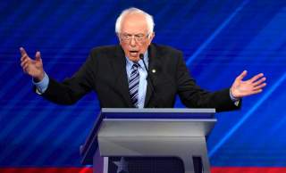 Senator Bernie Sanders speaks during the 2020 Democratic U.S. presidential debate in Houston, Texas, U.S. September 12, 2019. REUTERS/Mike Blake