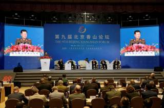 North Korea's Vice Minister of the People's Armed Forces Kim Hyong Ryong speaks at the Xiangshan Forum in Beijing, China October 21, 2019. REUTERS/Jason Lee