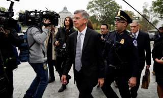 Acting U.S. ambassador to Ukraine Bill Taylor arrives to testify at a closed-door deposition as part of the U.S. House of Representatives impeachment inquiry led by the House Intelligence, House Foreign Affairs and House Oversight and Reform Committees