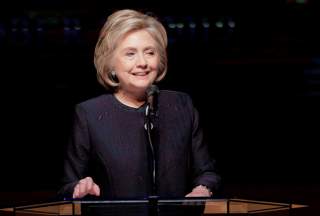 Former U.S. Secretary of State Hillary Clinton speaks during funeral services for the late U.S. Representative Elijah Cummings (D-MD) at the New Psalmist Baptist Church in Baltimore, Maryland, U.S., October 25, 2019. Julio Cortez/Pool via REUTERS