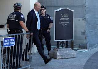 U.S. Ambassador to the European Union Gordon Sondland departs after testifying at a closed-door deposition as part of the U.S. House of Representatives impeachment inquiry into U.S. President Trump