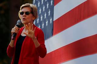 Democratic 2020 U.S. presidential candidate and U.S. Senator Elizabeth Warren (D-MA) speaks at a campaign town hall meeting at Dartmouth College in Hanover, New Hampshire, U.S., October 24, 2019. REUTERS/Brian Snyder