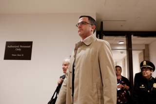 Timothy Morrison, special assistant to the President and senior director for Europe and Russia at the National Security Council, arrives on Capitol Hill to testify in private before members of congress, in Washington, U.S., October 31, 2019