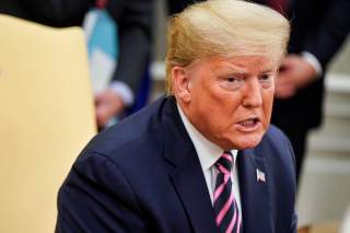 U.S. President Donald Trump speaks with Republican members of Congress a day after the House of Representatives approved articles of impeachment against the Republican president, at the White House in Washington, U.S., December 19, 2019.