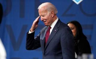 Former Vice President Joe Biden salutes supporters after the sixth 2020 U.S. Democratic presidential candidates campaign debate at Loyola Marymount University in Los Angeles, California, U.S., December 19, 2019. REUTERS/Mike Blake