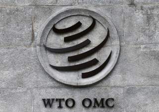 A World Trade Organization (WTO) logo is pictured on their headquarters in Geneva, Switzerland, June 3, 2016. REUTERS/Denis Balibouse