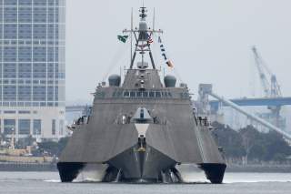 USS Jackson (LCS-6), an Independence-class littoral combat ship, is seen leaving San Diego, California, U.S., June 5, 2017. REUTERS/Mike Blake