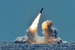 An unarmed Trident II D5 missile is test-launched from the Ohio-class U.S. Navy ballistic missile submarine USS Nebraska off the coast of California, U.S. March 26, 2018. Picture taken March 26, 2018. U.S. Navy/Mass Communication Specialist 1st Class Rona