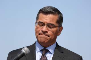 California Attorney General Xavier Becerra speaks about President Trump's proposal to weaken national greenhouse gas emission and fuel efficiency regulations, at a media conference in Los Angeles, California, U.S. August 2, 2018. REUTERS/Lucy Nicholson