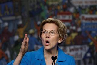 FILE PHOTO: Democratic U.S. presidential candidate Senator Elizabeth Warren (D-MA) speaks at the North America's Building Trades Unions (NABTU) 2019 legislative conference in Washington, U.S., April 10, 2019. To match Special Report USA-HOUSING/BILL REUTE