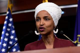 U.S. Rep Ilhan Omar (D-MN) speaks at a news conference after Democrats in the U.S. Congress moved to formally condemn President Donald Trump's attacks on the four minority congresswomen on Capitol Hill.