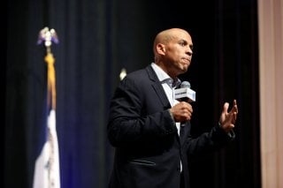 Democratic presidential candidate and U.S. Senator Cory Booker speaks at the One Iowa and GLAAD LGBTQ Presidential Forum in Cedar Rapids, Iowa, September 20, 2019. REUTERS/Scott Morgan