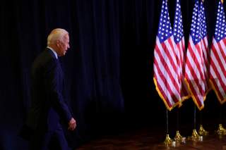 Former U.S. Vice President and Democratic presidential hopeful Joe Biden walks as he prepares to make a statement during an event in Wilmington, Delaware, U.S., September 24, 2019. REUTERS/Bastiaan Slabbers