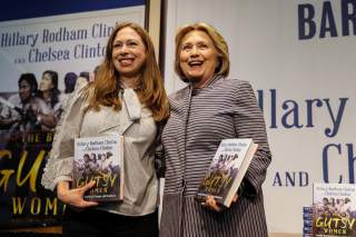 Hillary Clinton and Chelsea Clinton arrive for an event for their new book 