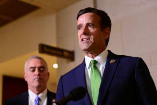 Rep. John Ratcliffe (R-TX) speaks to reporters during a House Intelligence Committee closed-door hearing on a whistleblower complaint about President Donald Trump's dealings with Ukraine, on Capitol Hill in Washington, U.S., October 4, 2019.