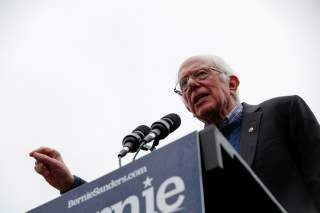 Democratic 2020 U.S. presidential candidate and U.S. Senator Bernie Sanders (I-VT) speaks at a campaign rally in front of the State House after filing his declaration of candidacy papers to appear on the New Hampshire primary election ballot