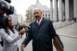 Theodore Wells, the lawyer for Exxon, speaks to a reporter after exiting New York State Supreme Court in the Manhattan borough of New York City, U.S., November 7, 2019. REUTERS/Brendan McDermid