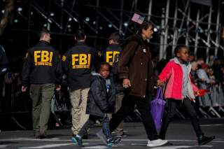 Members of the FBI attend the Veterans Day Parade in New York City, U.S., November 11, 2019. REUTERS/Brendan McDermid