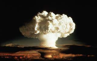 1952 FILE PHOTO - The mushroom cloud of the first test of a hydrogen bomb, 