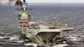 Russia Aircraft Carrier at Sea