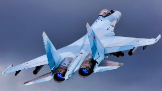 Russian Su-35 Fighter in the Sky