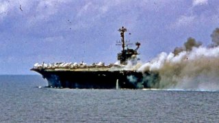 USS Forrestal Fire