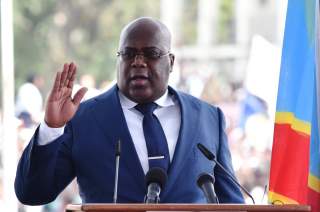 Democratic Republic of Congo's Felix Tshisekedi swears into office during an inauguration ceremony as the new president of the Democratic Republic of Congo at the Palais de la Nation in Kinshasa, Democratic Republic of Congo January 24, 2019. REUTERS/ Oli