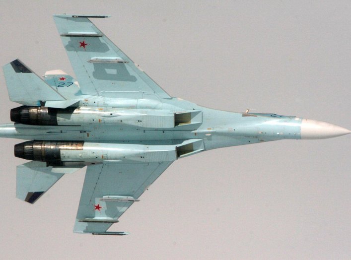 A Russian SU-27 fighter escorts Fencing 1220, a Gulfstream 4 simulating a hijacked airliner, over the Kamchatka Peninsula as part of Exercise VIGILANT EAGLE Aug. 8, 2013. U.S. Army/Maj. Mike Humphreys.