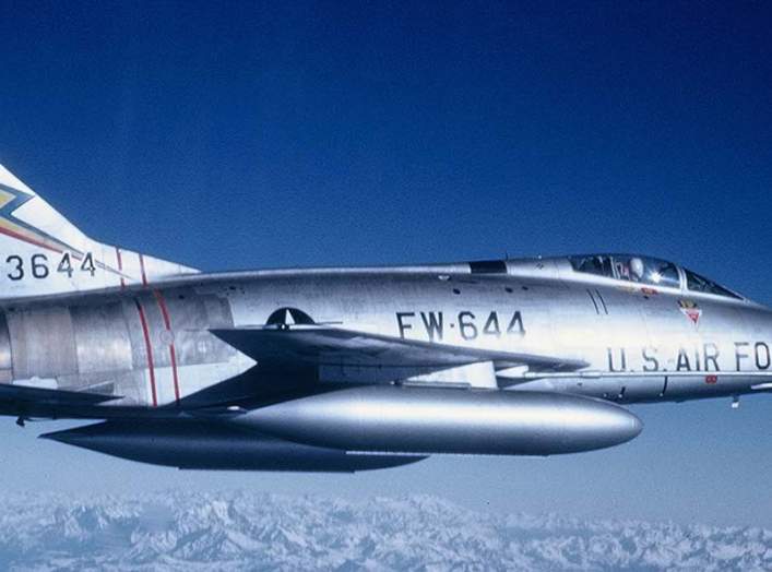 In 1962, the 20th Fighter Bomber Wing reequipped with North American F-100 Super Sabres like this one, much better suited for the nuclear "toss bombing" mission due to their greater power and speed.